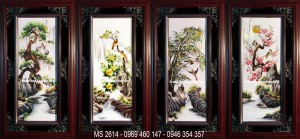 tranh thêu tứ quý