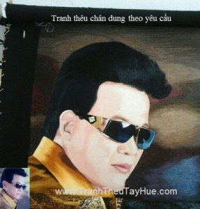 Tranh thêu chân dung theo yêu cầu