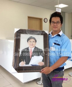 tranh thêu chân dung Ông Kim Hyun-suk ( Seok ) - President Visual Display Unit Samsung Electronics Co.