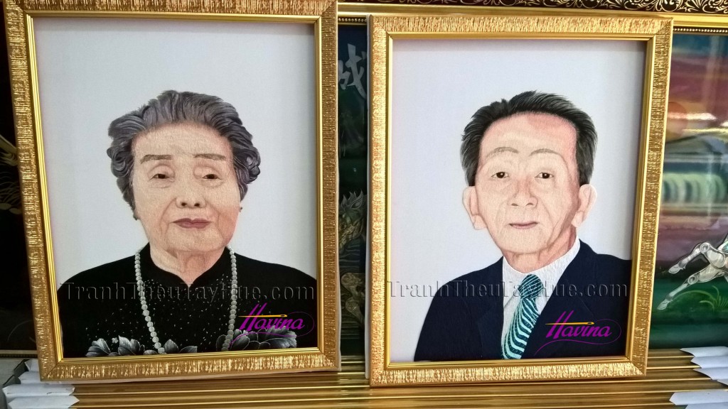 tranh thêu chân dung