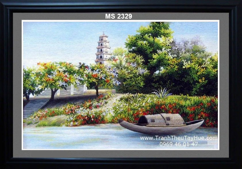 Tranh thêu treo phòng khách