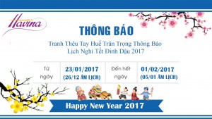 Thông báo lịch nghĩ tết