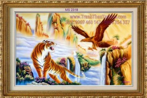 Tranh thêu anh hùng tương ngộ