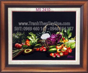 tranh thêu hoa quả