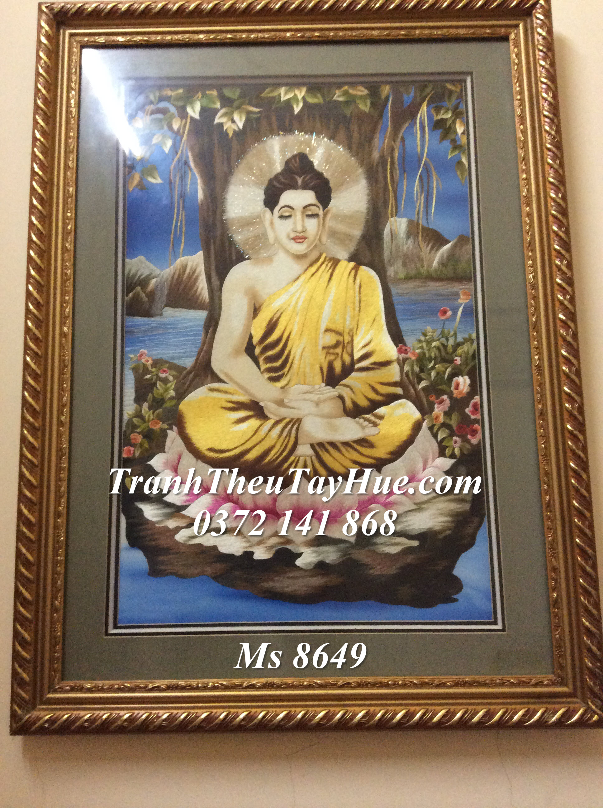 Tranh thêu Phật Thích Ca ms 8649