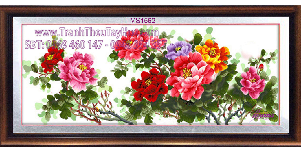 Ý nghĩa của các bông hoa trong tranh thêu 9 bông hoa mẫu đơn