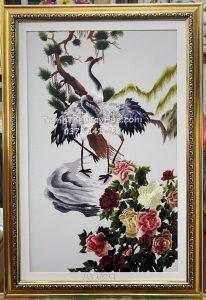 tranh thêu tùng hạc